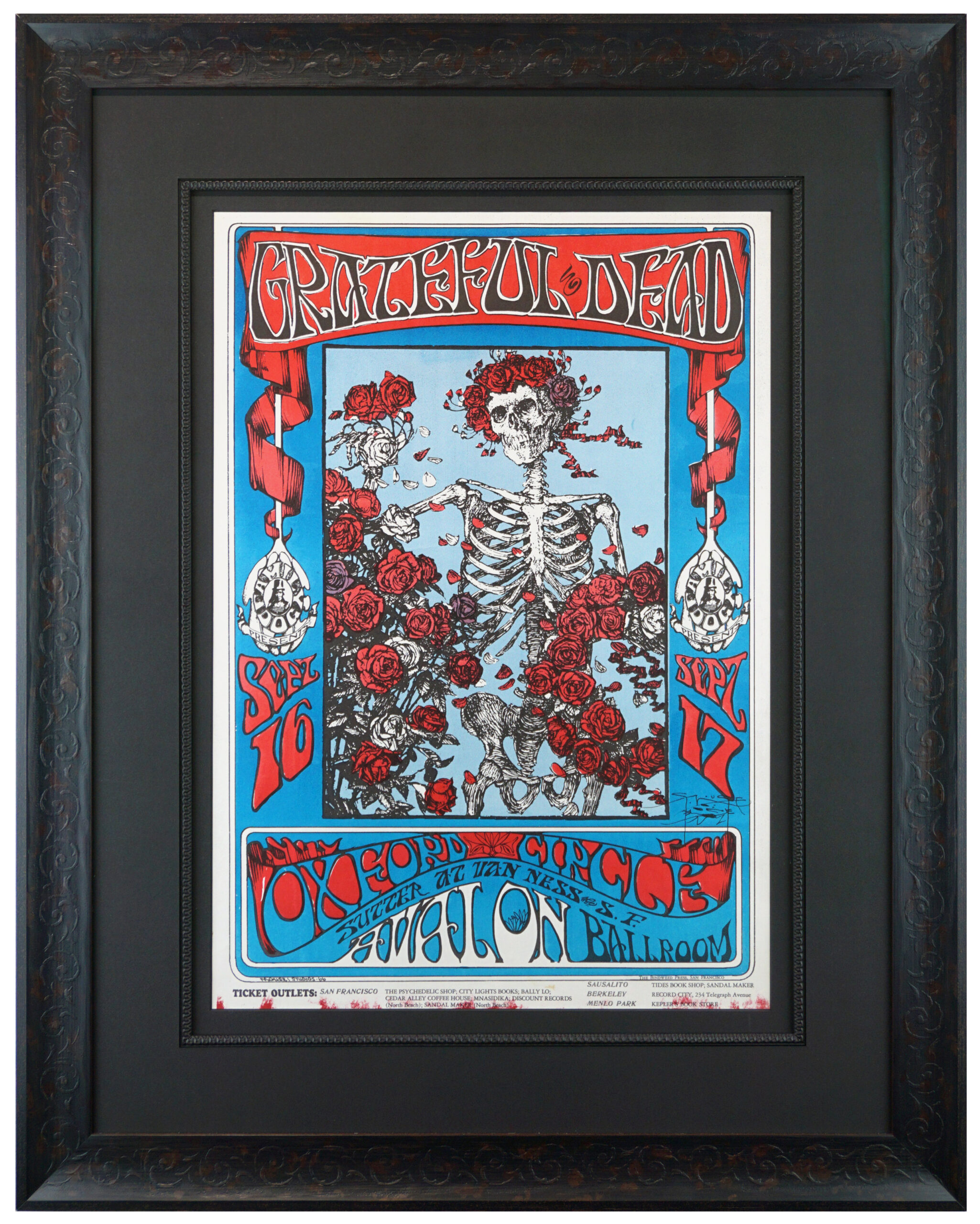 Skull and Roses/Grateful Dead, Oxford Circle, Avalon Ballroom, San  Francisco